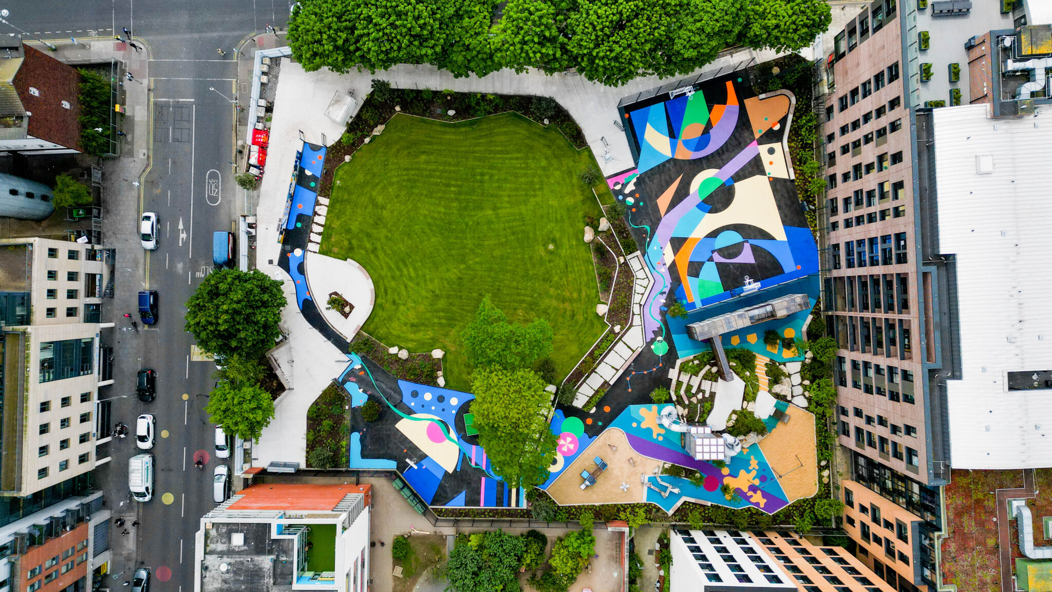 Diamond Park playground markings Dublin