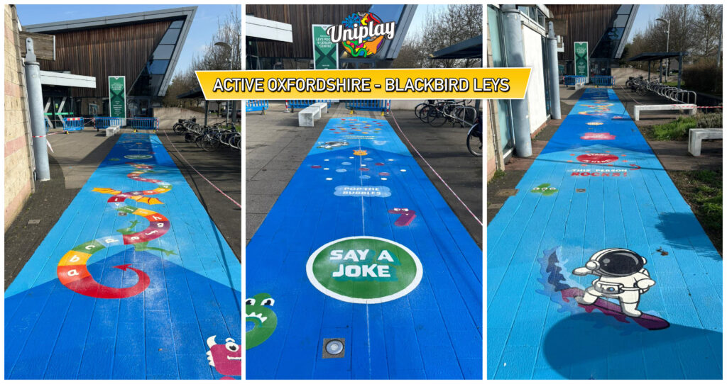 Public Space Playground Markings UK - Play Corridor Installation for Active Oxfordshire