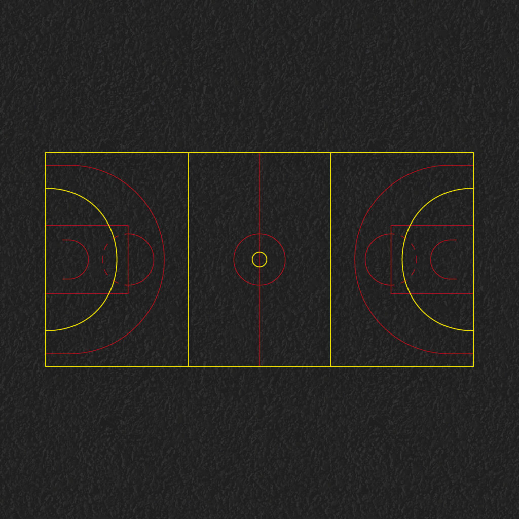Thermoplastic sports courts playground markings at a UK school