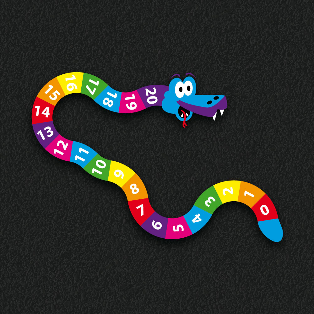 0 – 20 Snake thermoplastic playground marking