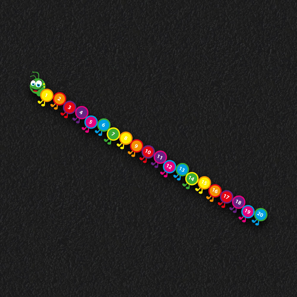 1 – 20 Caterpillar thermoplastic playground marking