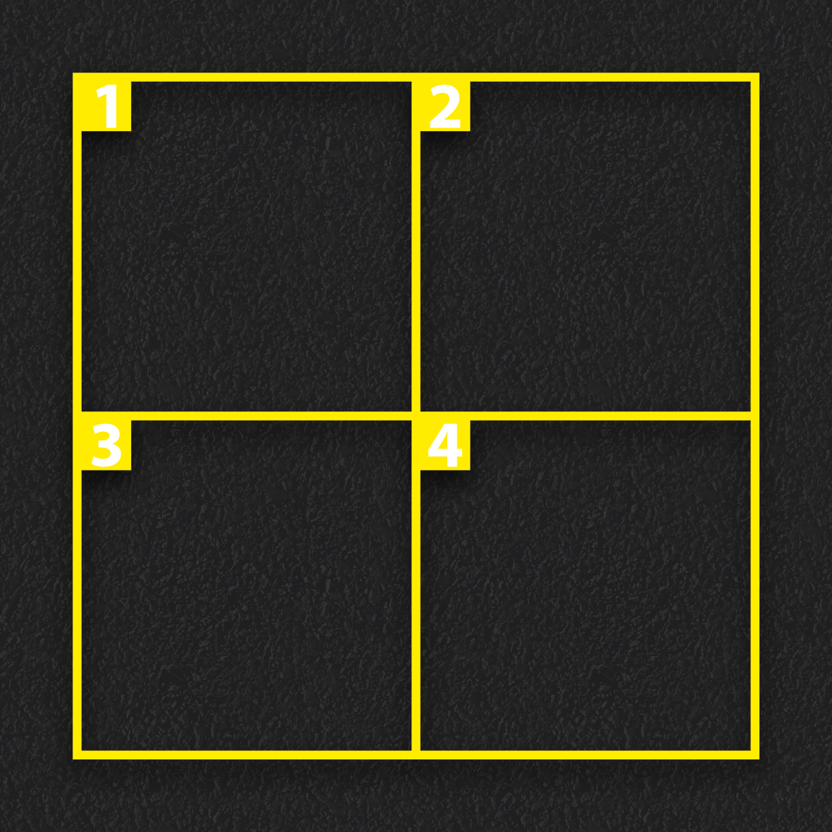 Four Square Game thermoplastic playground marking