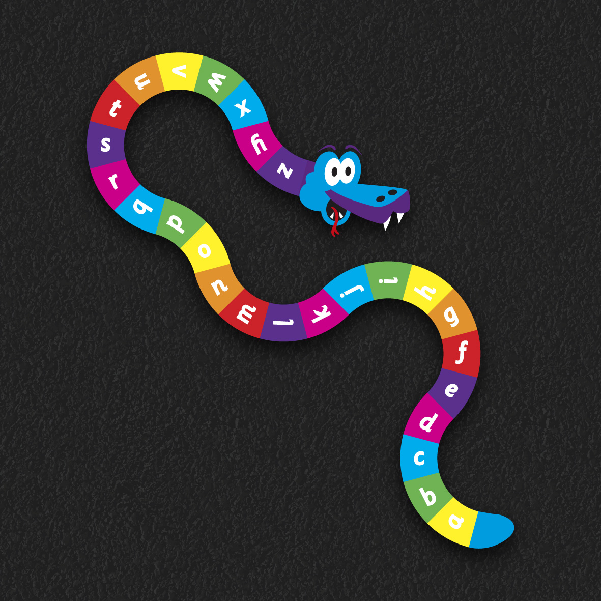 A – Z Snake thermoplastic playground marking