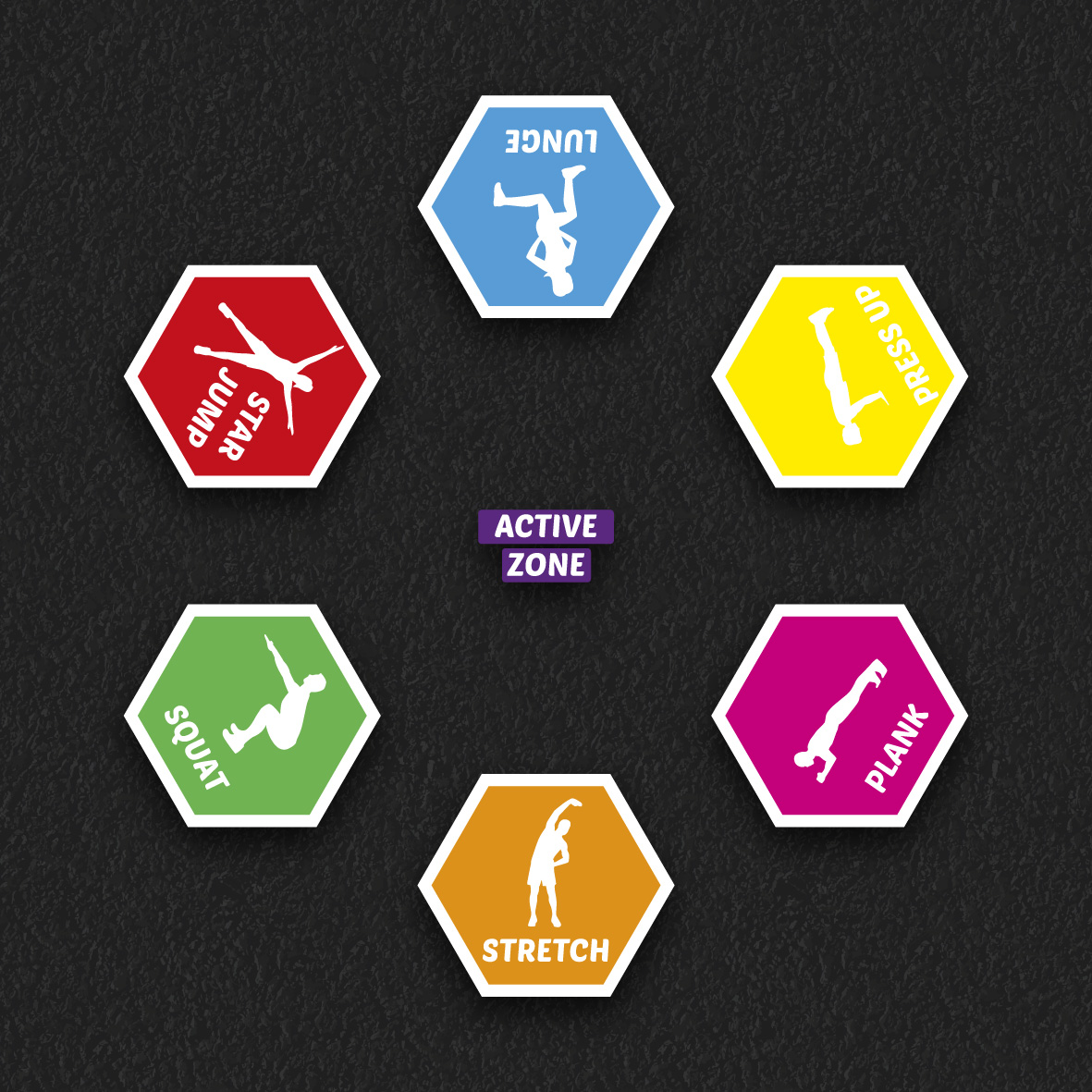 Active Zone Solid – KS2 thermoplastic playground marking