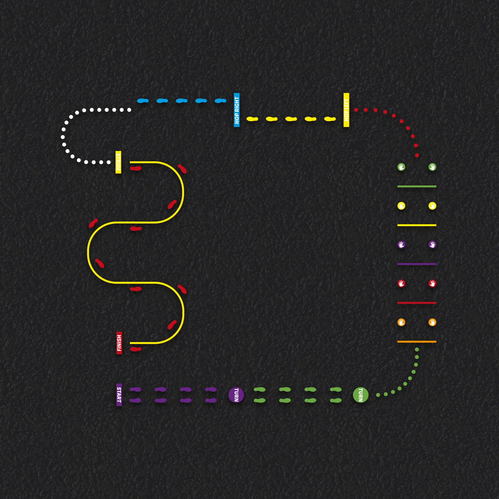 Activity Trail thermoplastic playground marking