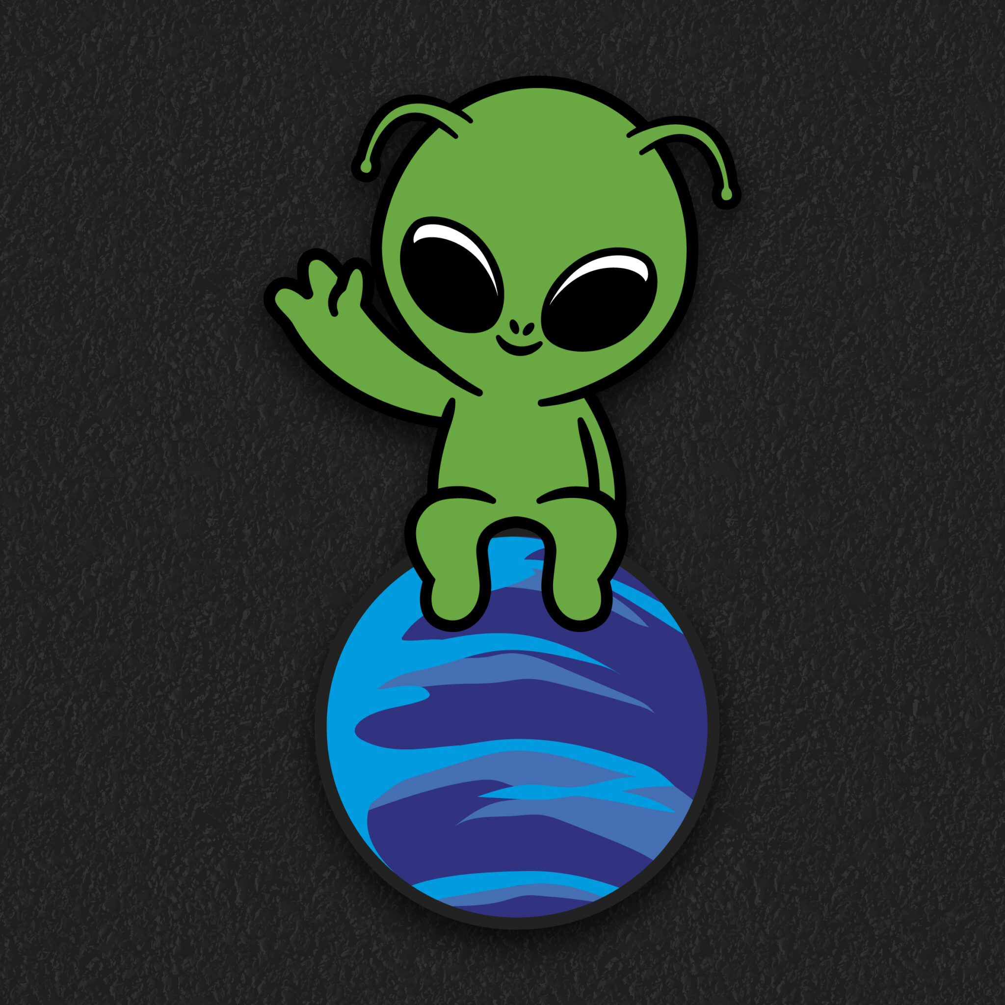 Alien thermoplastic playground marking