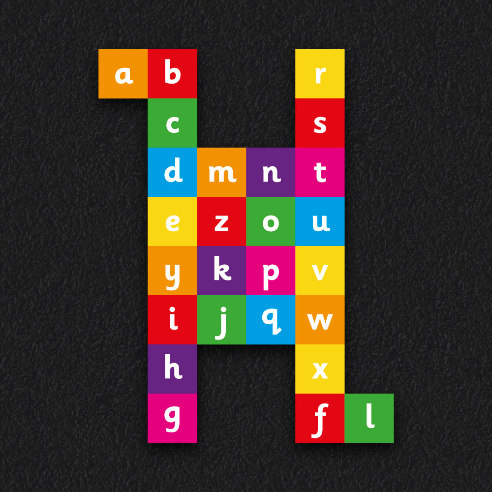 Alphabet Grid Solid thermoplastic playground marking