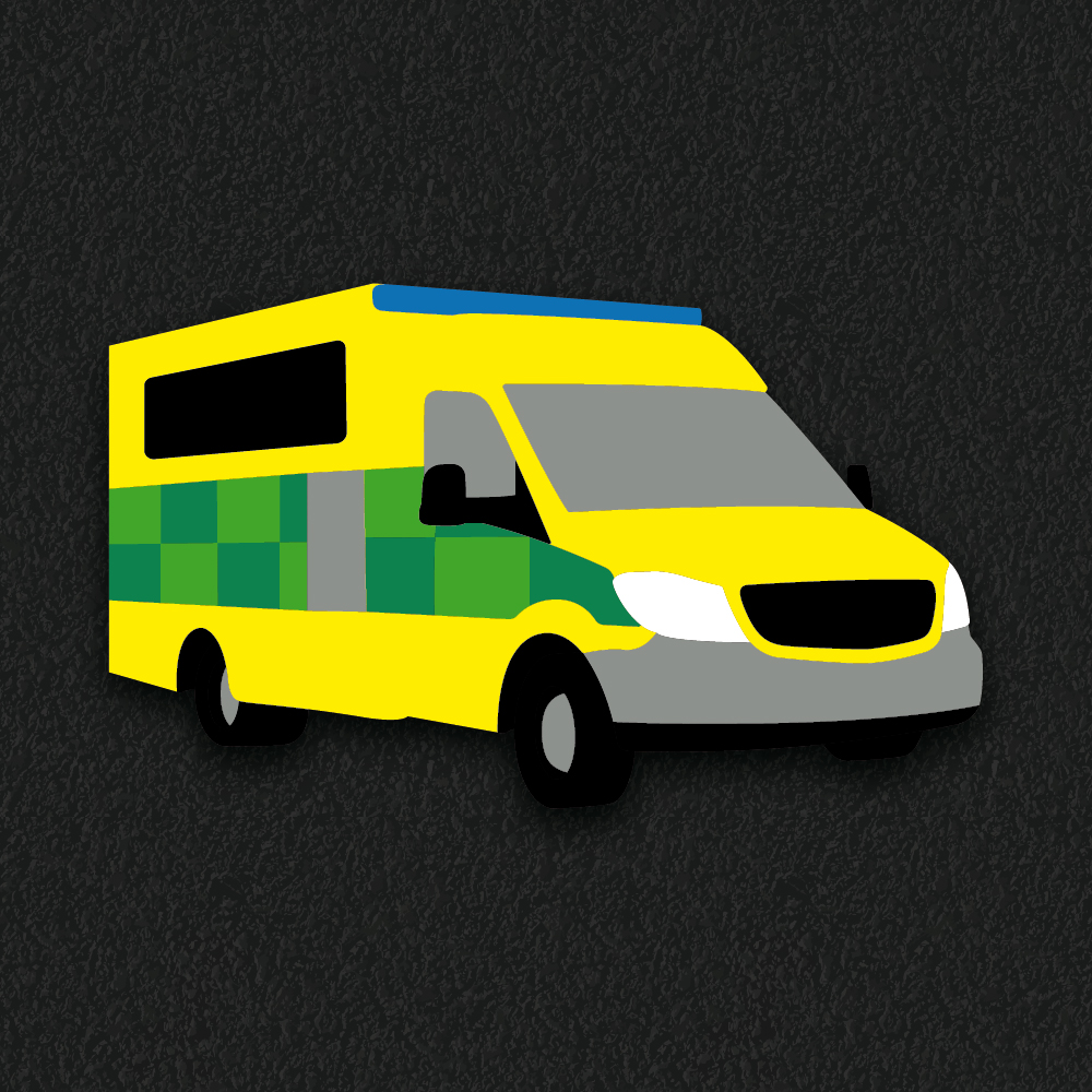 Ambulance thermoplastic playground marking