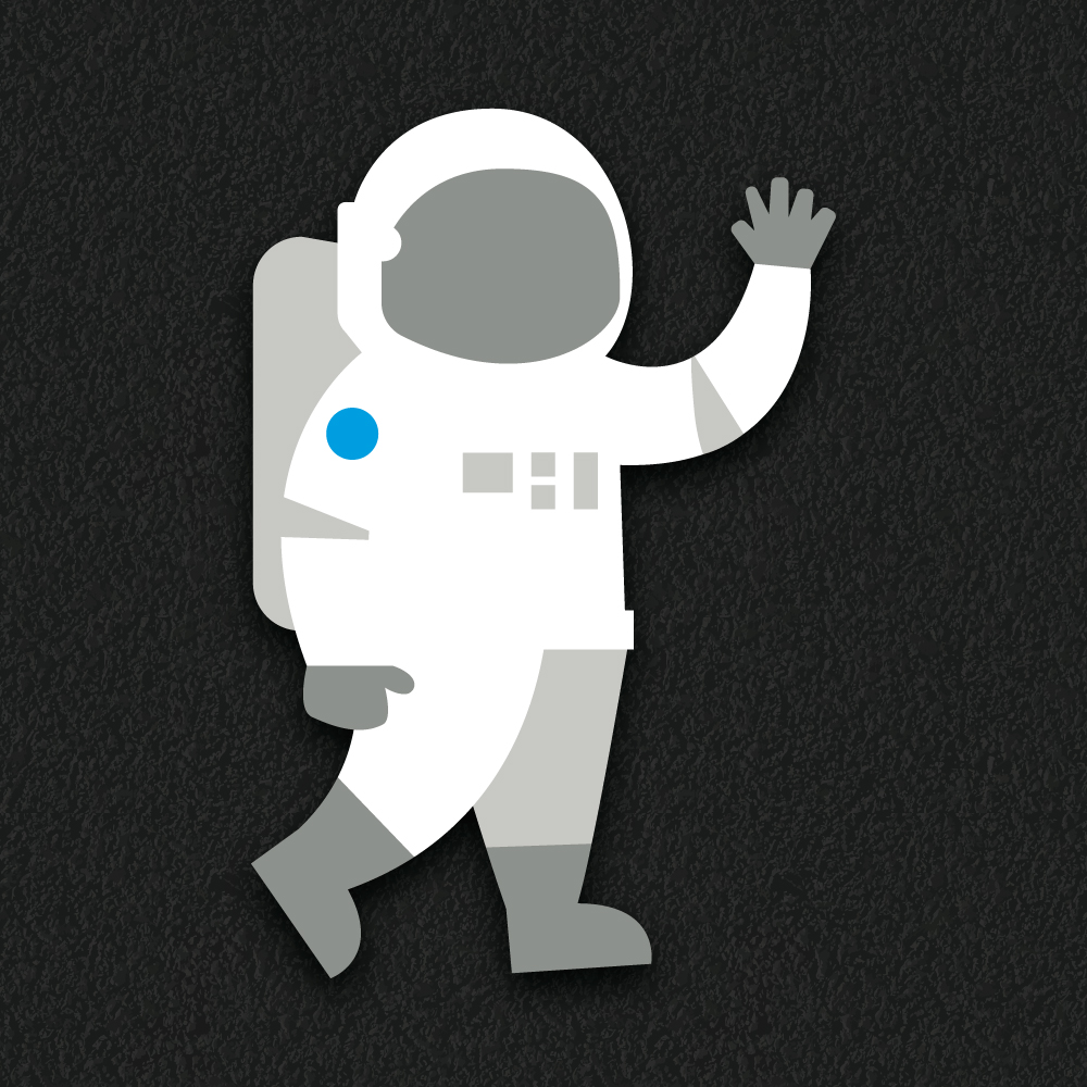 Astronaut thermoplastic playground marking