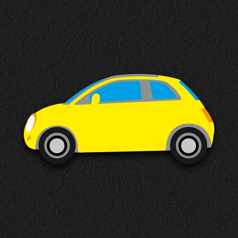 Car thermoplastic playground marking