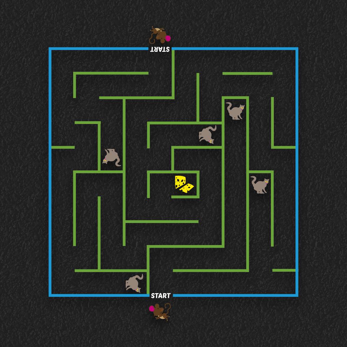 Cat & Mouse Maze thermoplastic playground marking