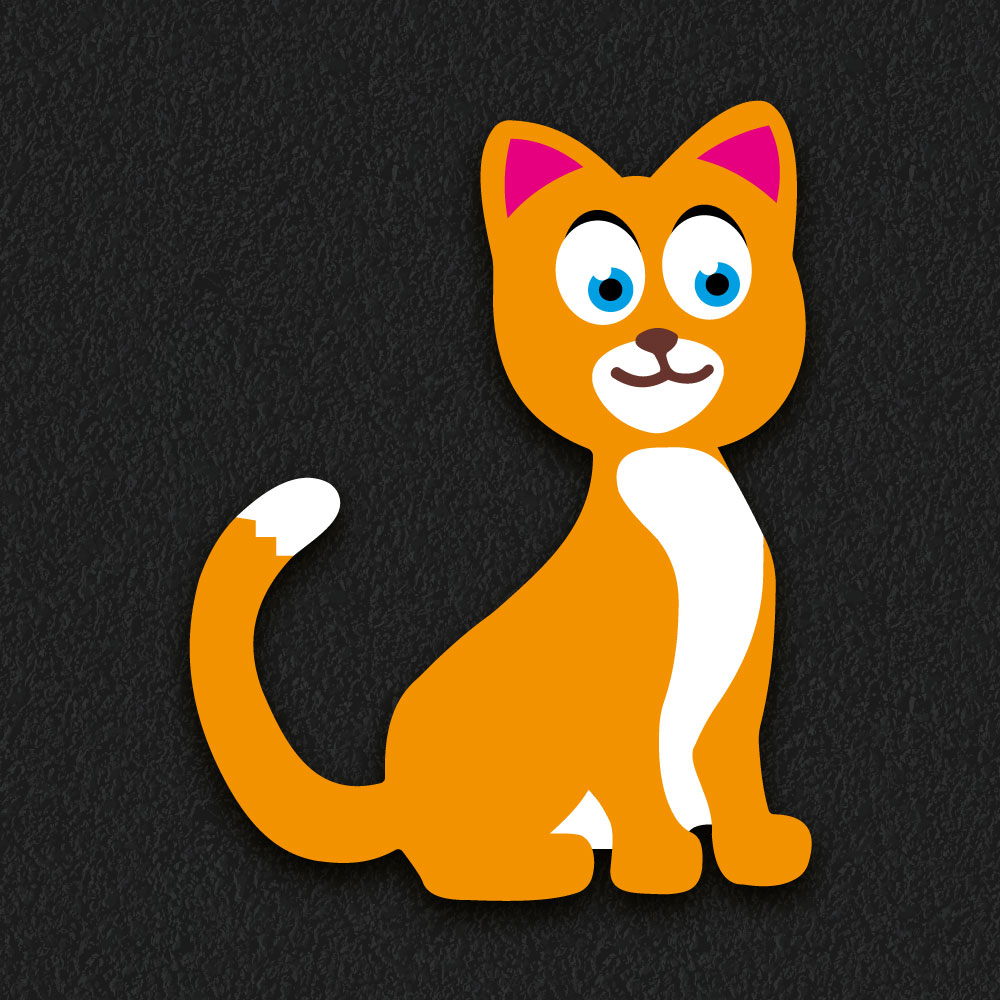 Cat thermoplastic playground marking