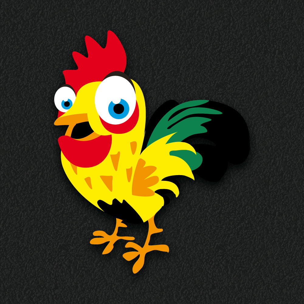 Chicken thermoplastic playground marking