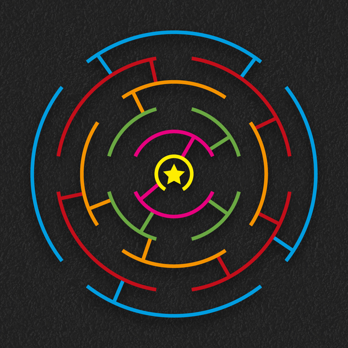 Circular Maze thermoplastic playground marking