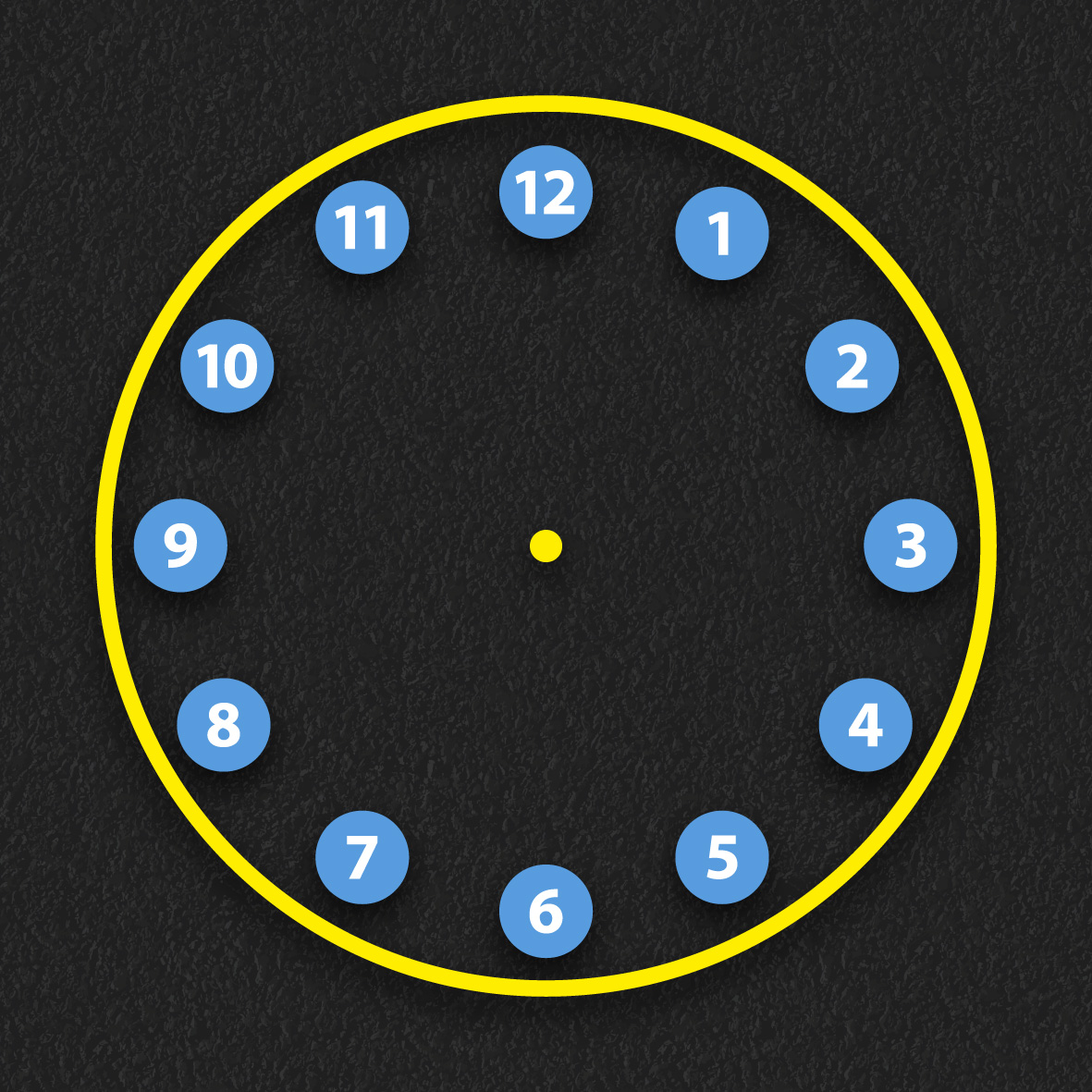 Clock thermoplastic playground marking