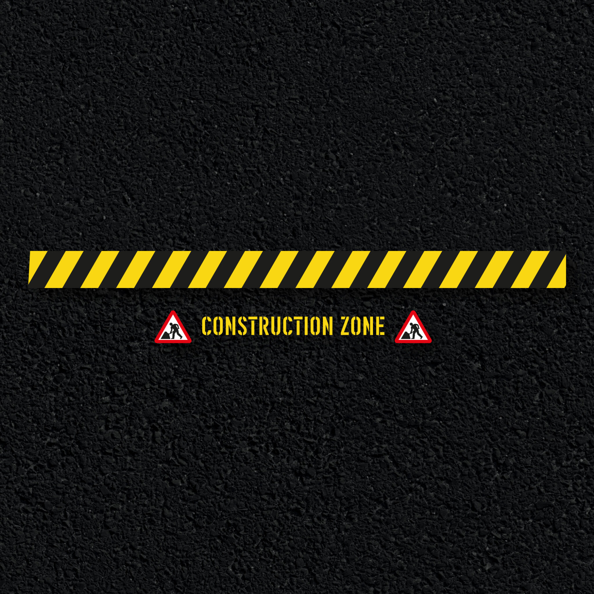 Construction Zone thermoplastic playground marking