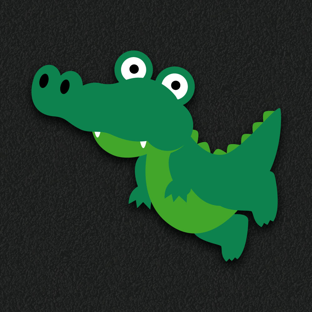 Crocodile thermoplastic playground marking