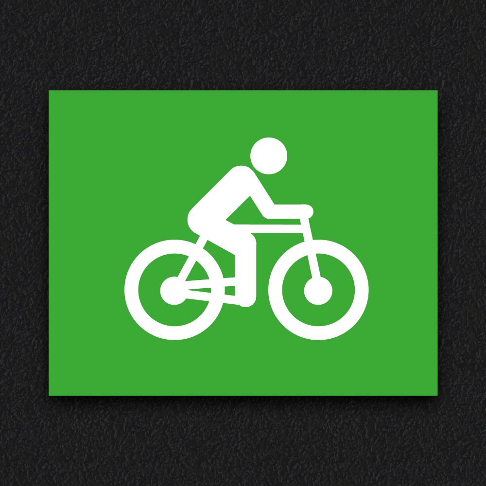 Cycle Sign thermoplastic playground marking
