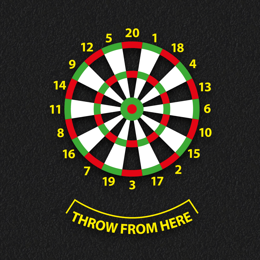 Dartboard Target thermoplastic playground marking