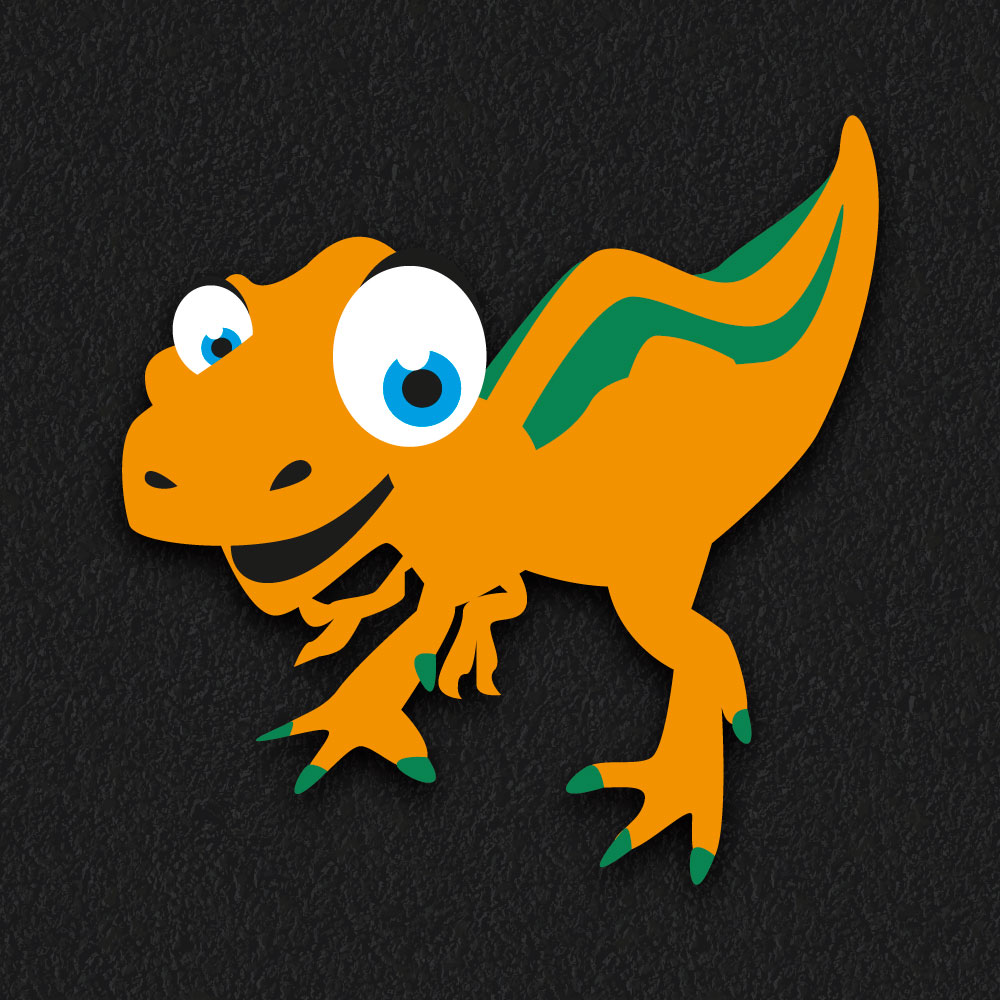 Dinosaur 8 thermoplastic playground marking