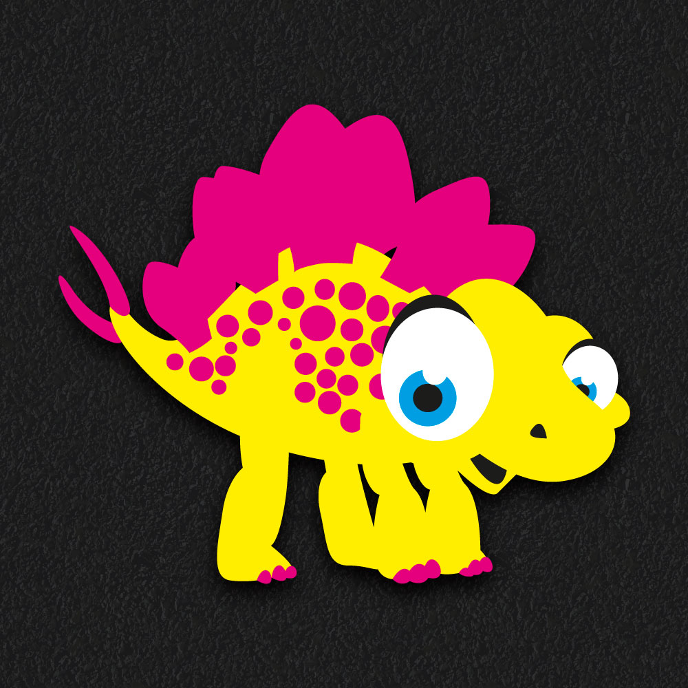 Dinosaur 9 thermoplastic playground marking