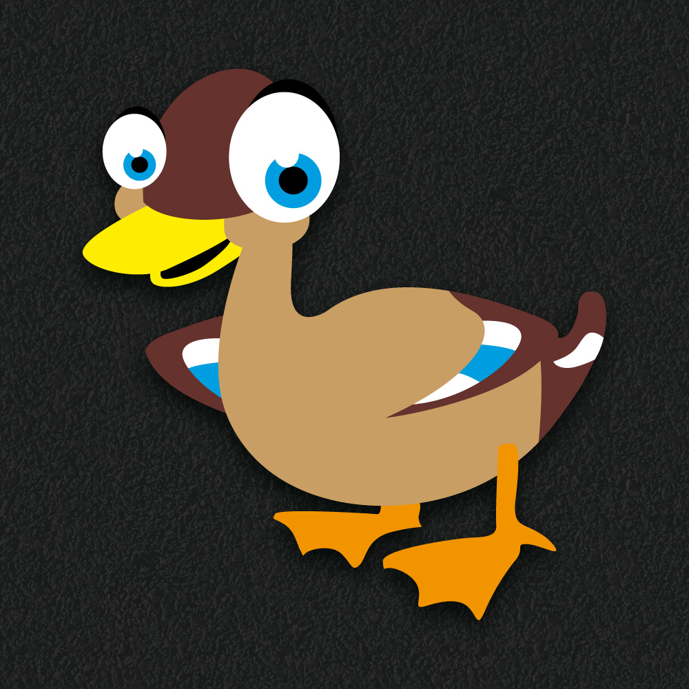 Duck thermoplastic playground marking