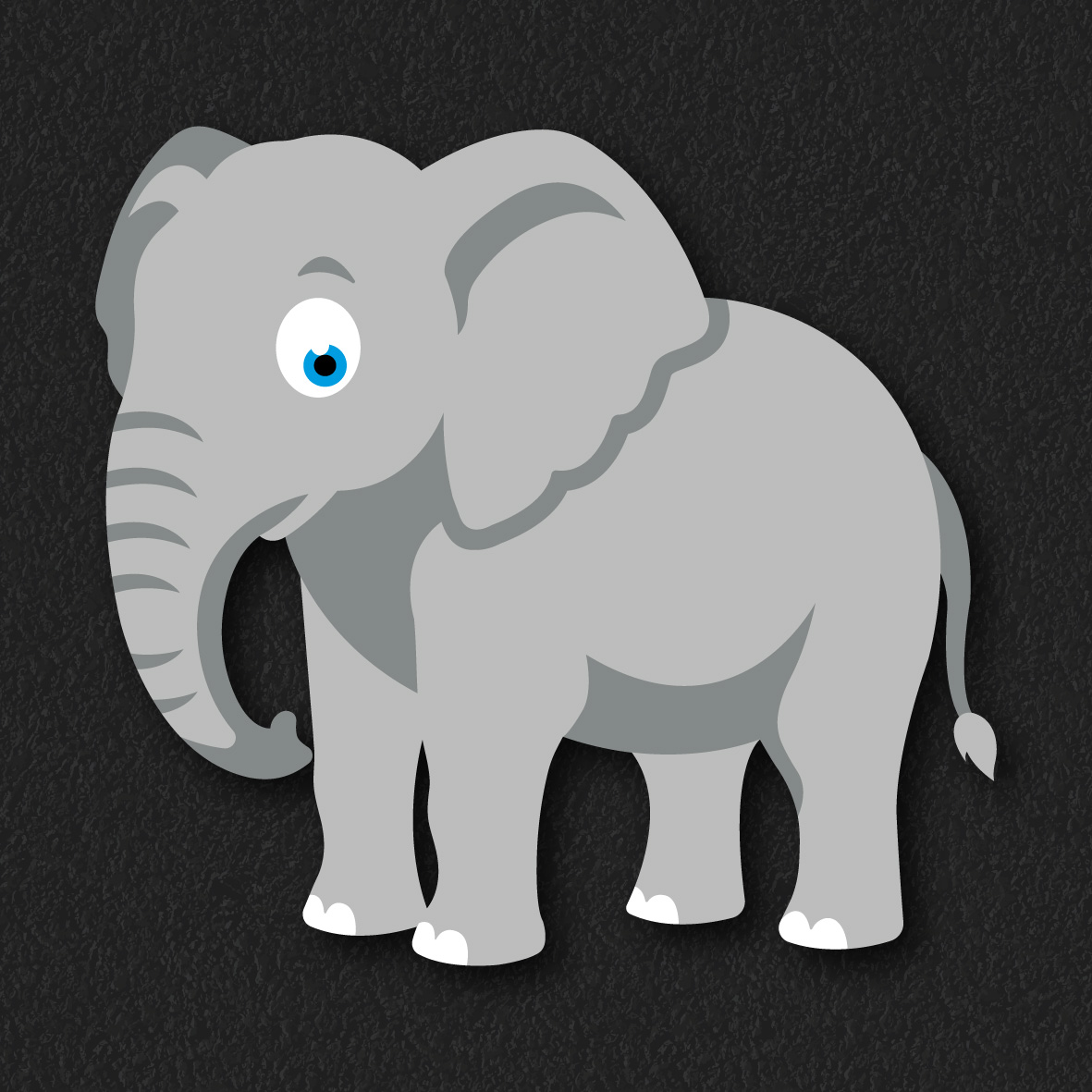 Elephant thermoplastic playground marking