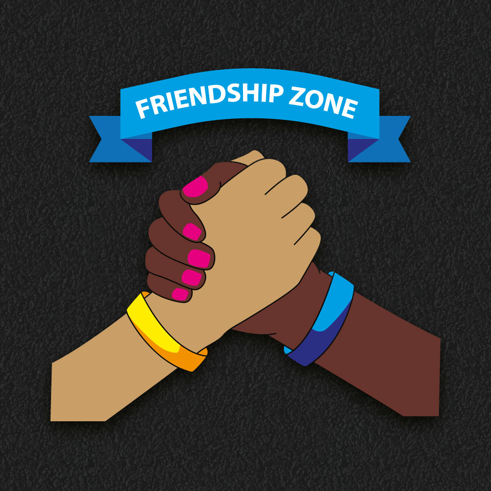 Friendship Zone 2 thermoplastic playground marking