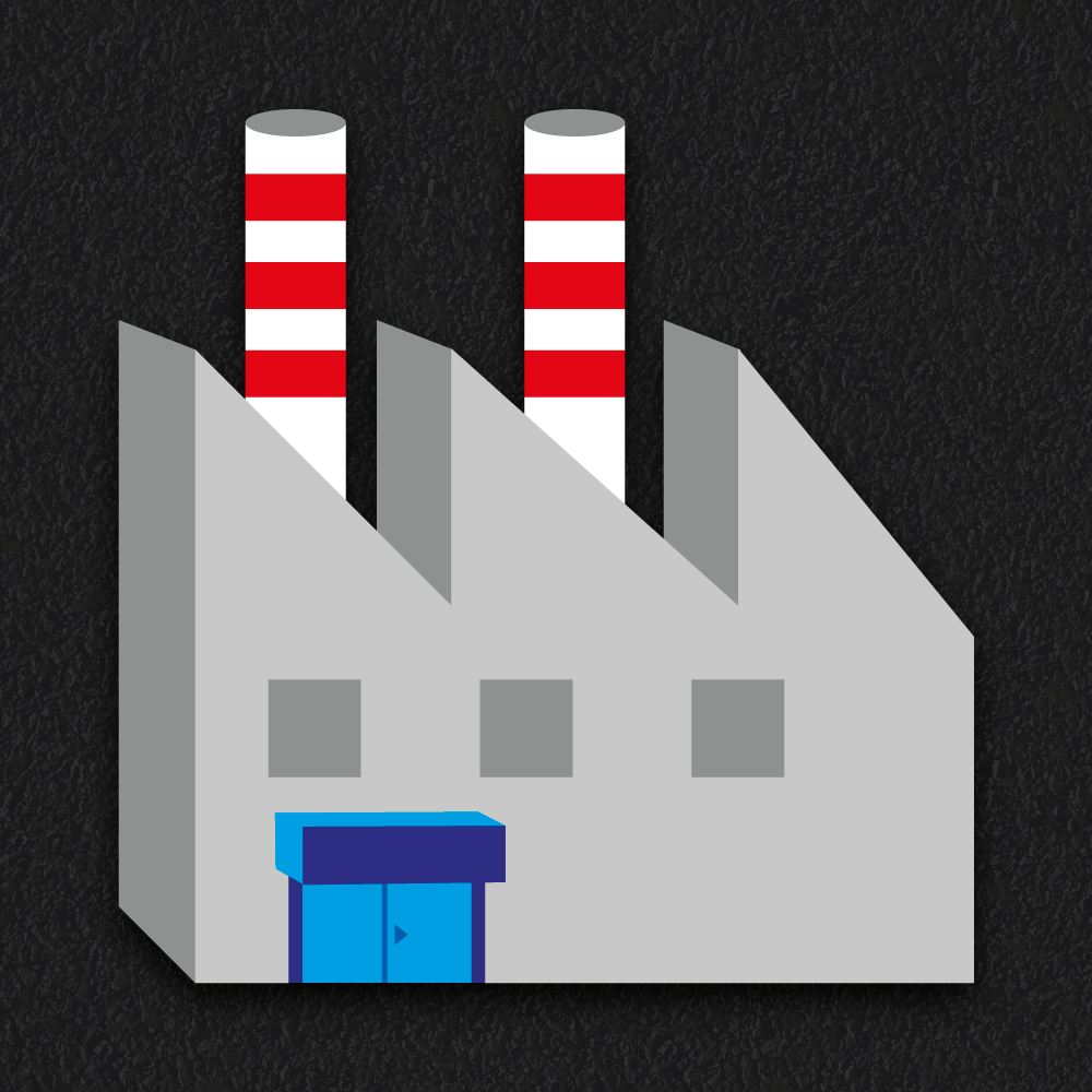 Factory thermoplastic playground marking