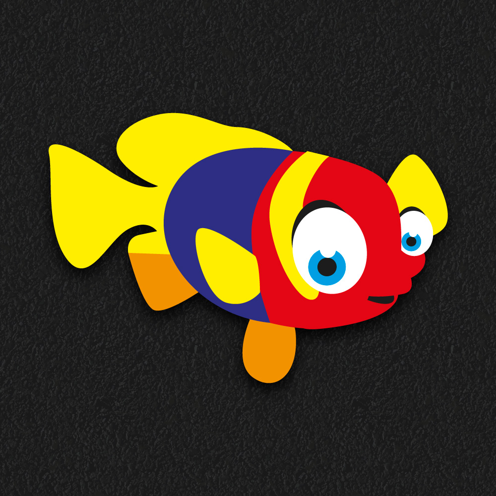 Fish 3 thermoplastic playground marking