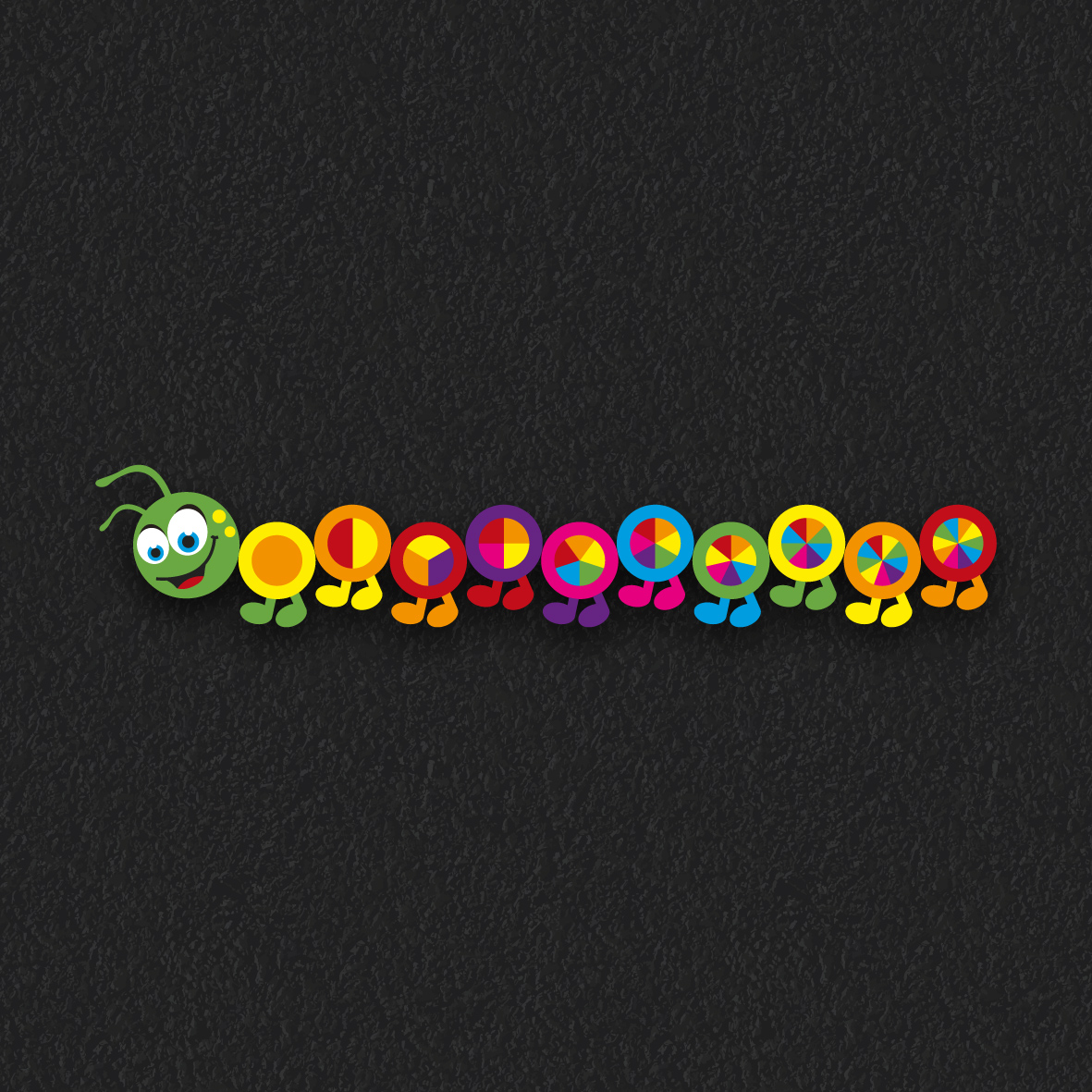 Fraction Caterpillar thermoplastic playground marking