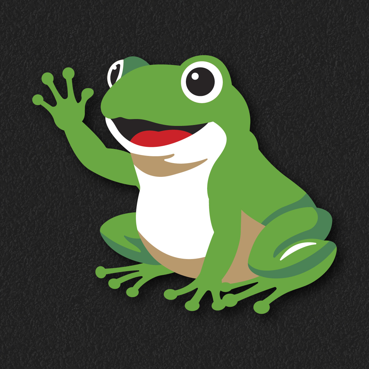 Frog thermoplastic playground marking