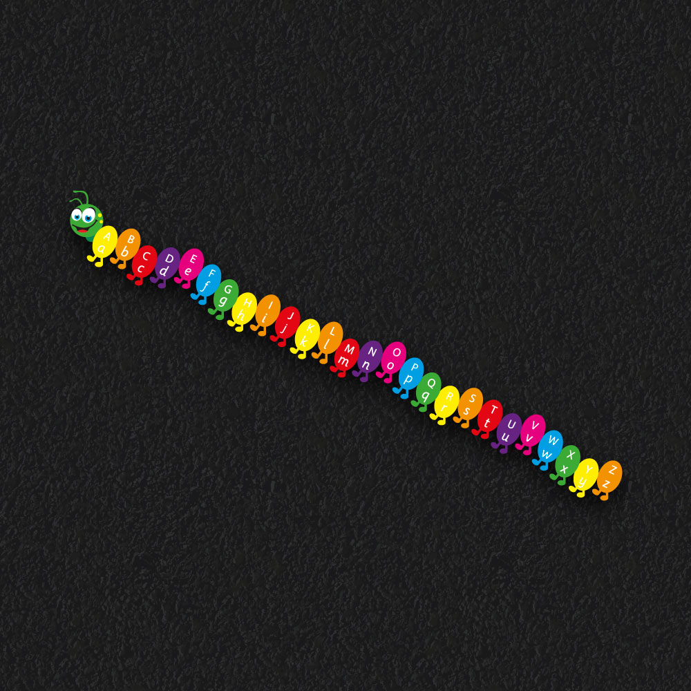 Giant Caterpillar thermoplastic playground marking