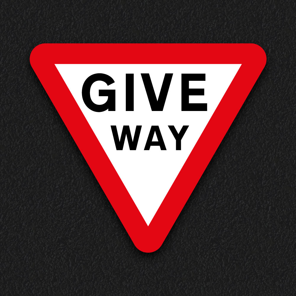Give Way thermoplastic playground marking