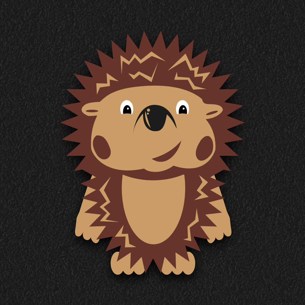 Hedgehog thermoplastic playground marking