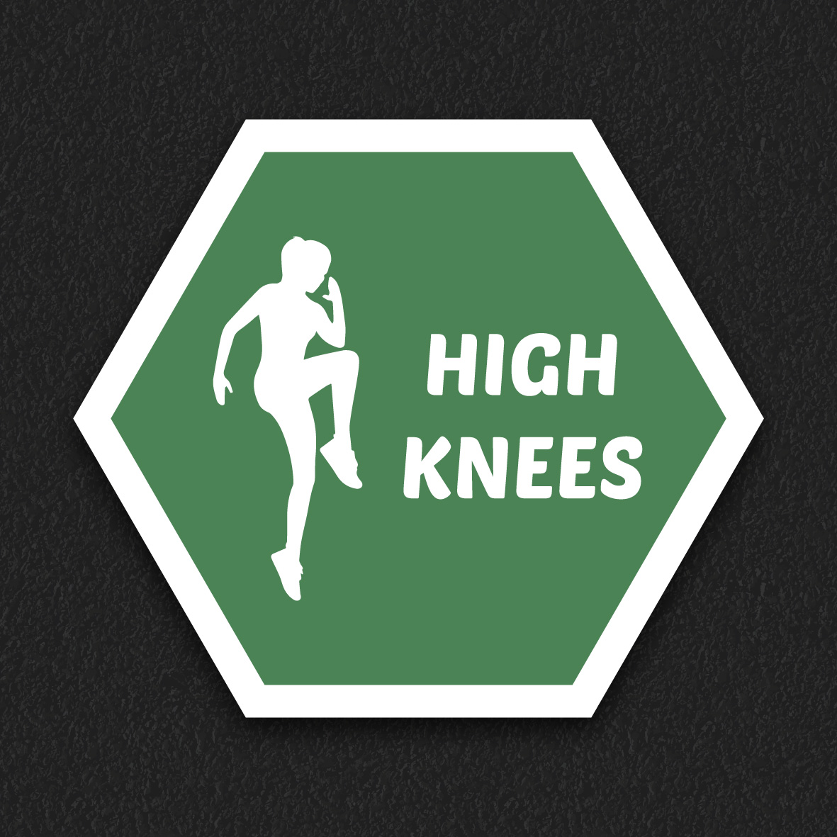 High Knees Spot Solid thermoplastic playground marking