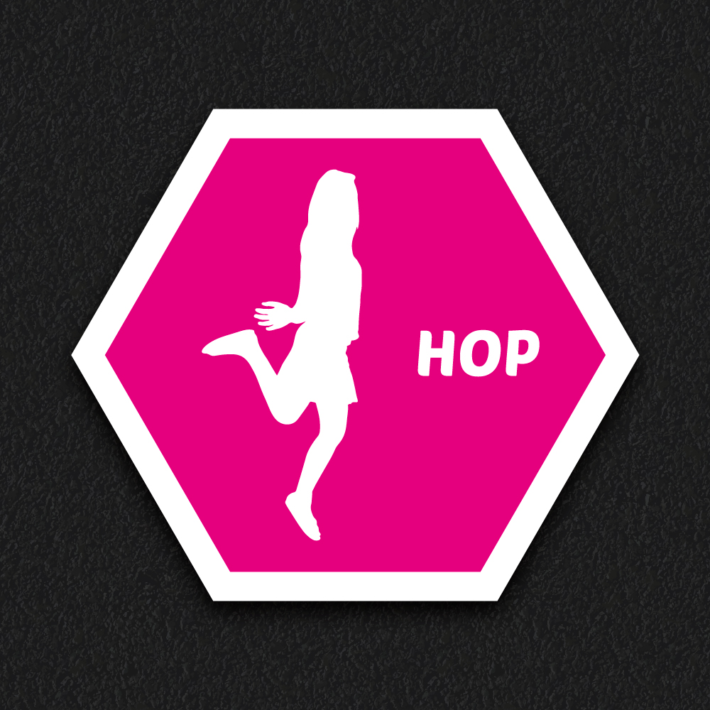 Hop Spot Solid thermoplastic playground marking
