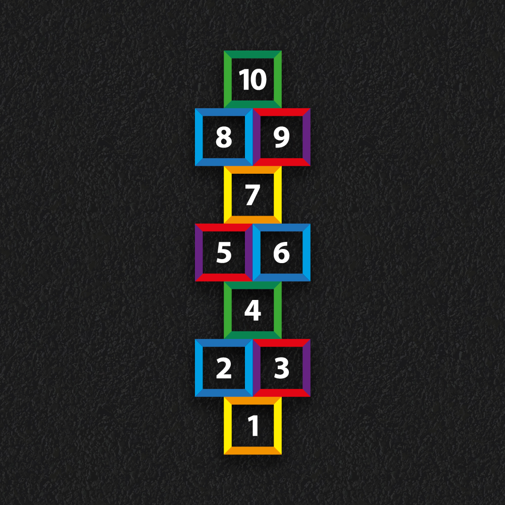 Hopscotch Outline thermoplastic playground marking