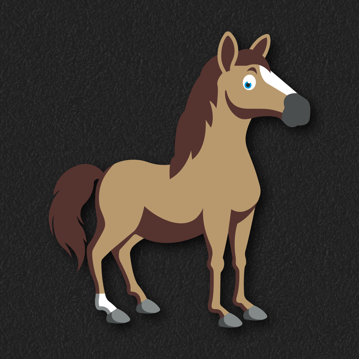 Horse thermoplastic playground marking