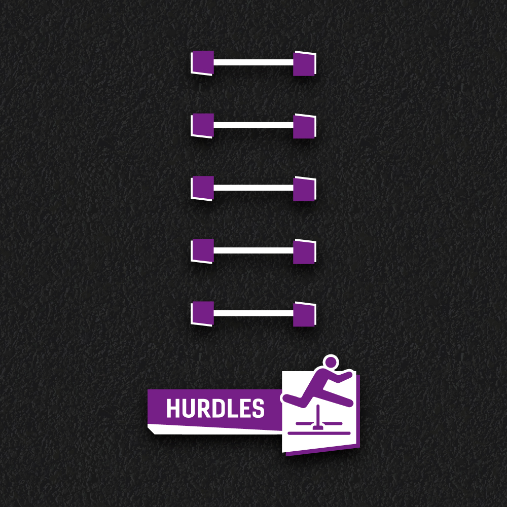 Hurdles With Symbol thermoplastic playground marking