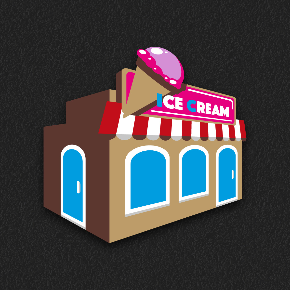 Ice Cream Parlour thermoplastic playground marking