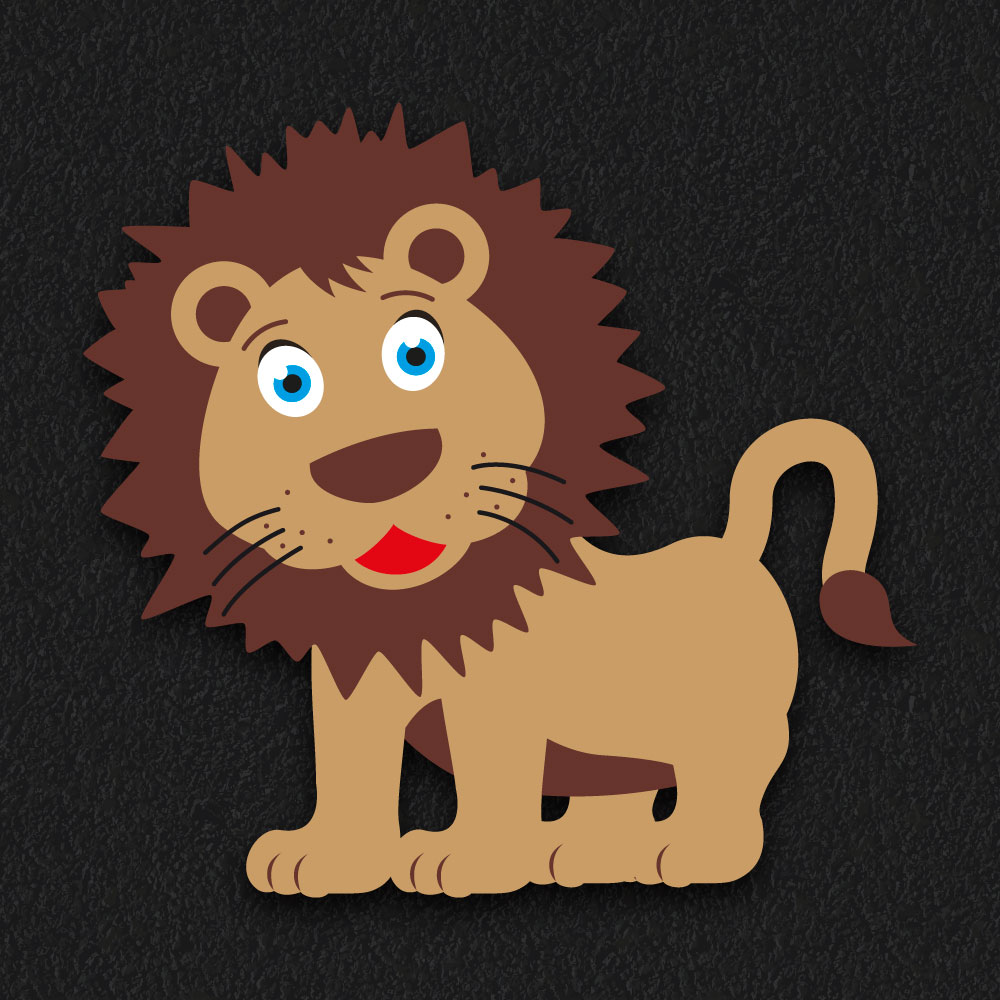 Lion thermoplastic playground marking