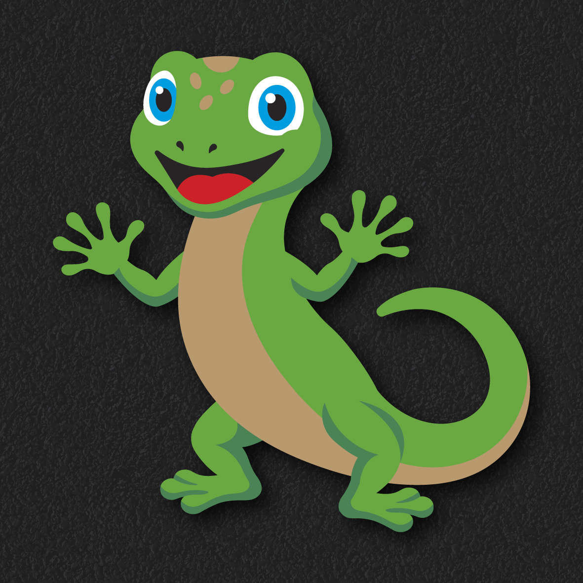 Lizard thermoplastic playground marking