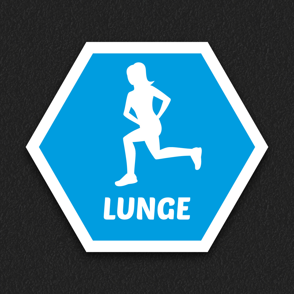 Lunge Spot Solid thermoplastic playground marking