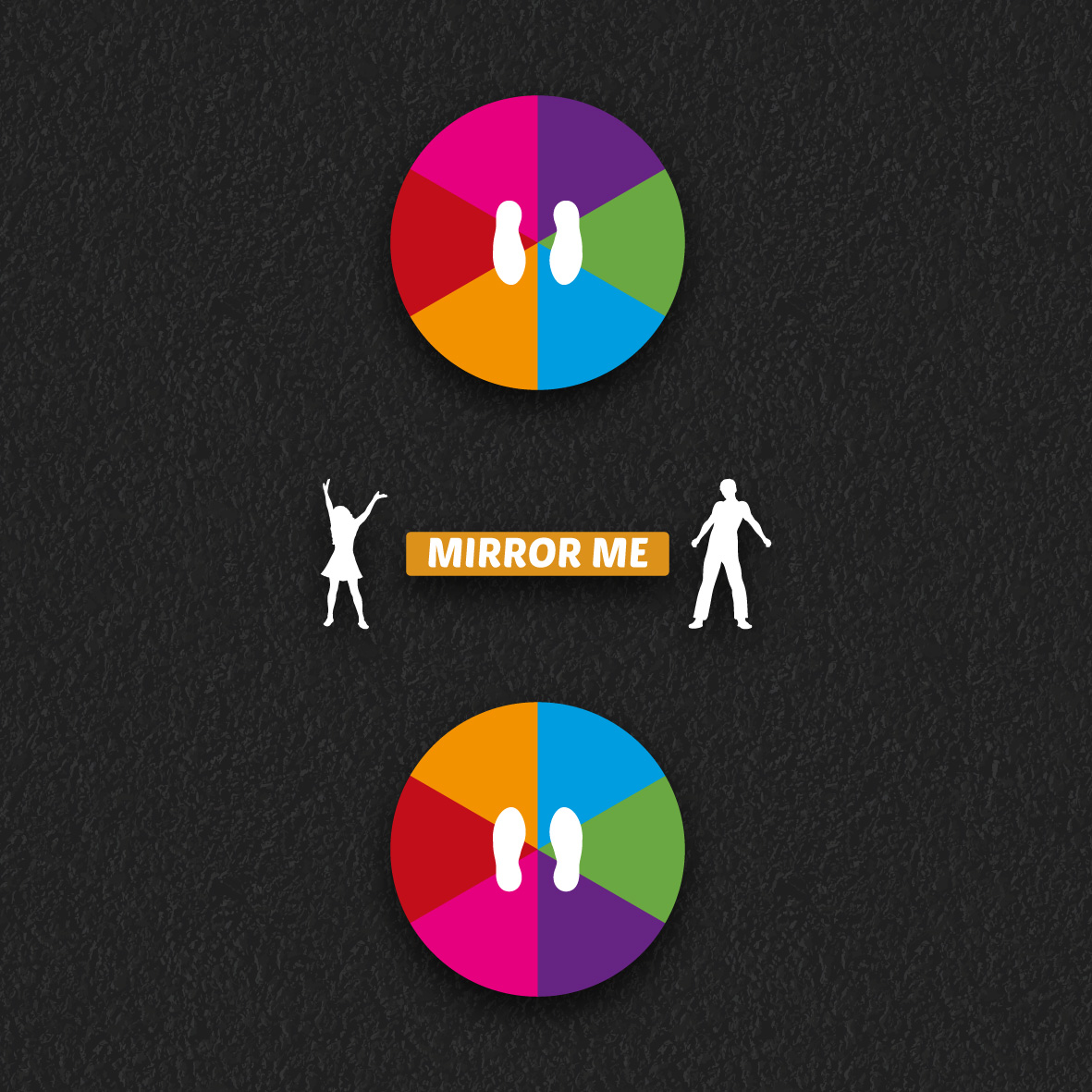 Mirror Me Solid 1 Station thermoplastic playground marking