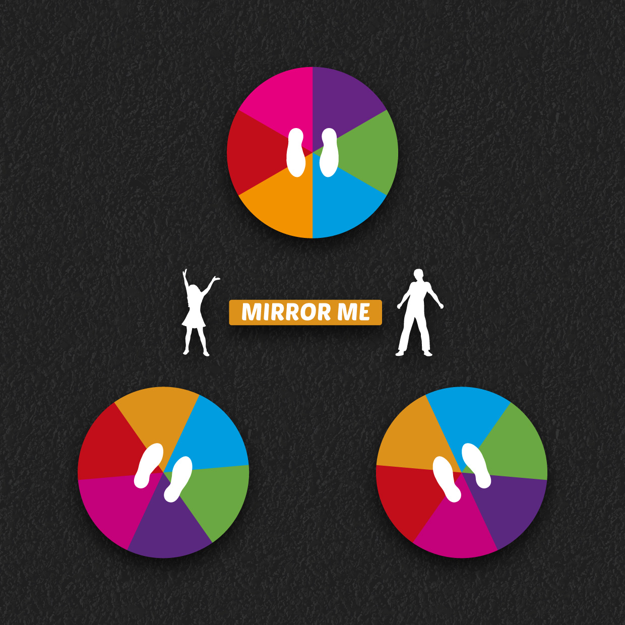 Mirror Me Solid 2 Stations thermoplastic playground marking