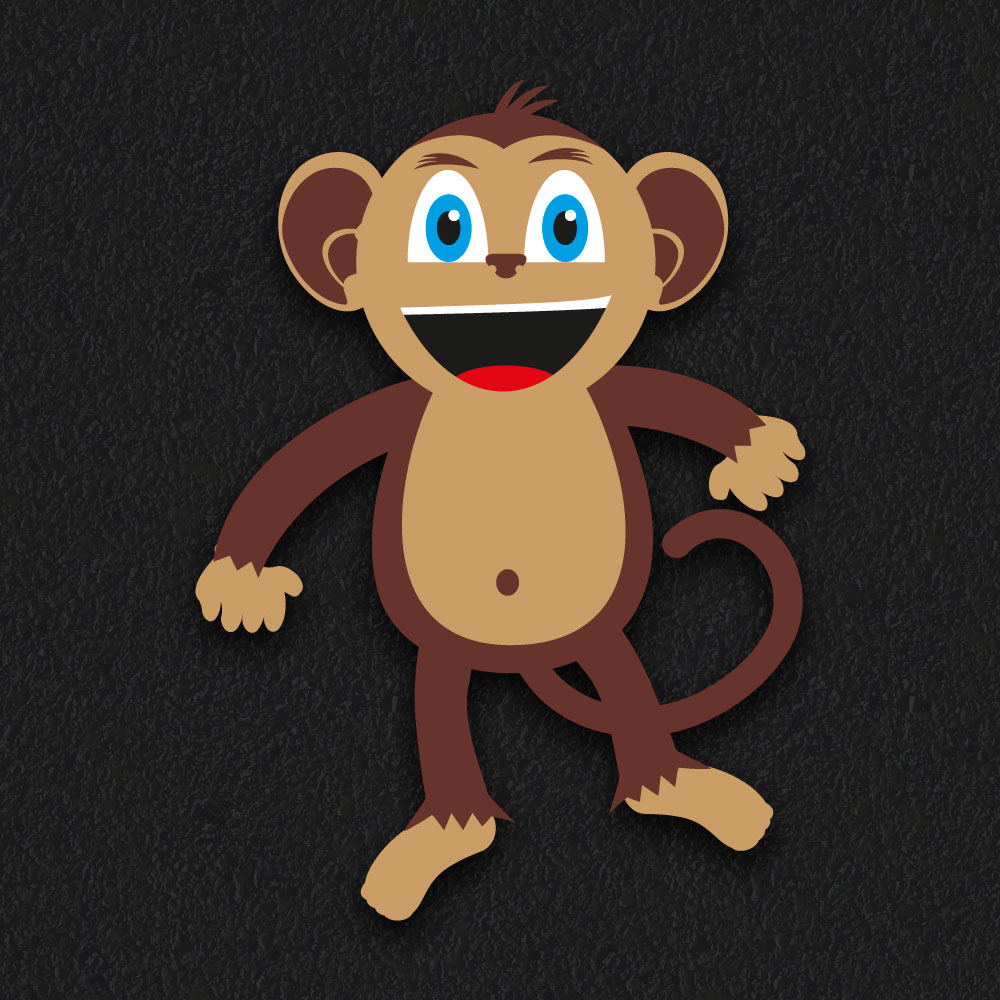 Monkey thermoplastic playground marking
