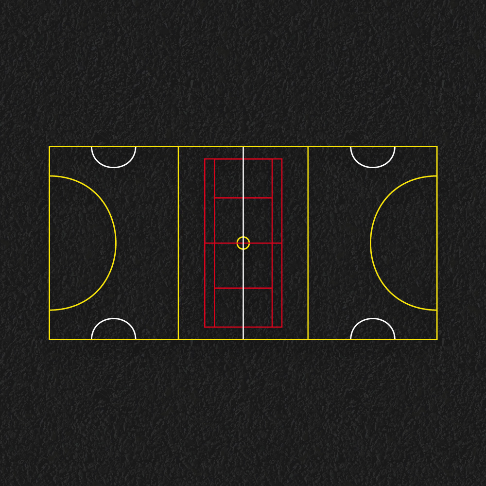 Multi Court thermoplastic playground marking
