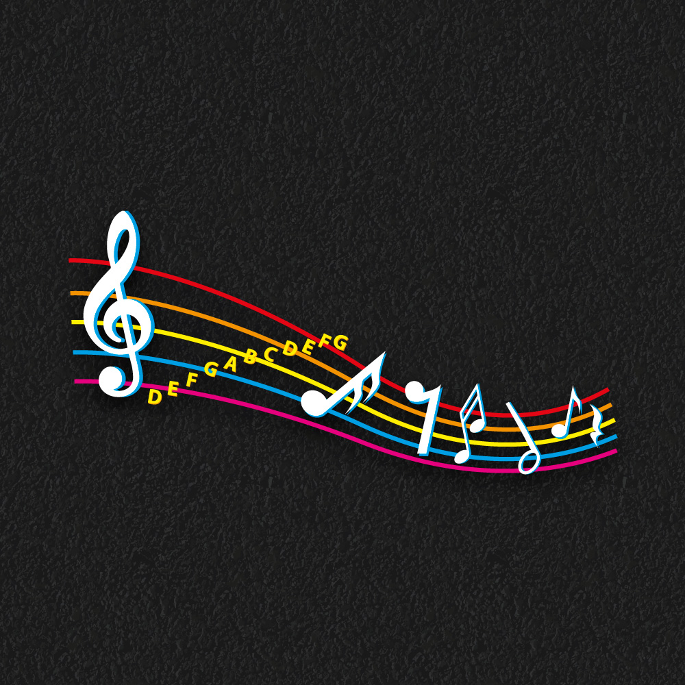 Musical Notes thermoplastic playground marking