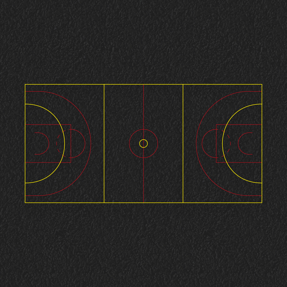 Netball / Basketball Court thermoplastic playground marking